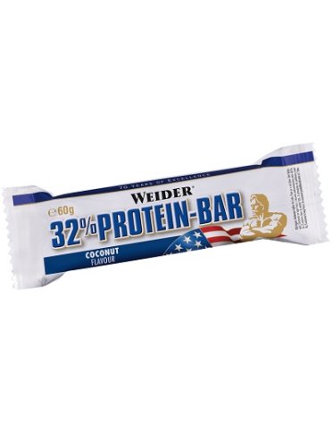 Weider 32% protein barretta cocco 60 g