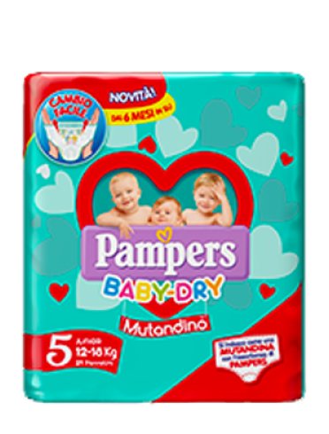 Pampers baby dry mutandino sm taglia 5 junior small pack 14+1 pezzi