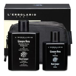 L'Erbolario Ginepro Nero Maxi Beauty-Set - Shampoo Doccia 250 ml + Profumo Uomo 50 ml
