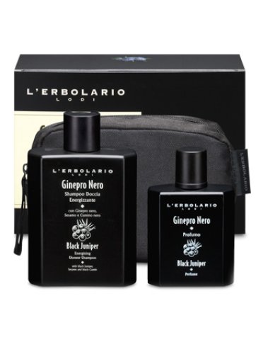 L'erbolario ginepro nero maxi beauty-set - shampoo doccia 250 ml + profumo uomo 50 ml