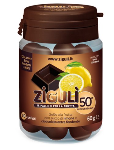 Ziguli gelee gusto limone e cioccolato fondente 60% 20 confetti 60 g