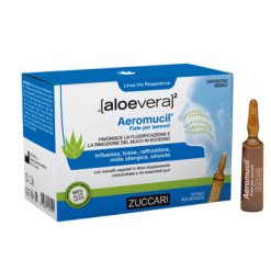 Zuccari Aloevera2 Aeromucil - Fluidificante per Aerosol - 10 Fiale x 5 ml