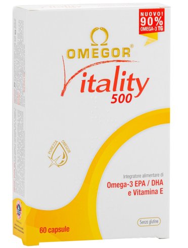 Omegor vitality 500 - integratore omega 3 per il benessere cardiovascolare - 60 capsule