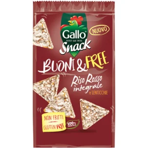 BUONI&FREE SNACK RISO ROSSO + LENTICCHIE 80 G