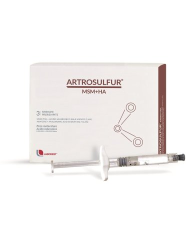 Artrosulfur msm + ha - siringhe intro-articolare con acido ialuronico - 3 siringhe pre-riempite