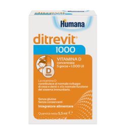 Humana Ditrevit 1000 - Integratore di Vitamina D - 5.5 ml
