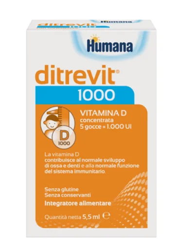 Humana ditrevit 1000 - integratore di vitamina d - 5.5 ml Humana ditrevit 1000 - integratore di vitamina d - 5.5 ml