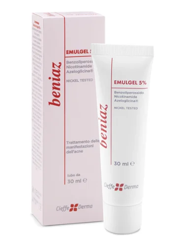 Beniaz emulgel 5% - crema dermatologico per il trattamento dell'acne - 30 ml Beniaz emulgel 5% - crema dermatologico per il trattamento dell'acne - 30 ml