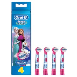 Oral-B - Testine di Ricambio per Spazzolino Elettrico per Bambini Edizione Frozen - 4 Testine