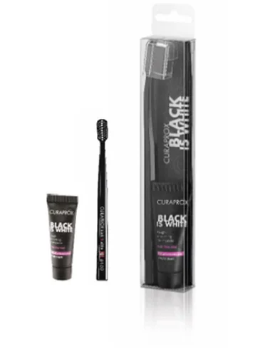 Curaprox black is white dentifrici sbiancanti 1 dentifricioda 10ml + 1 spazzolino Curaprox black is white dentifrici sbiancanti 1 dentifricioda 10ml + 1 spazzolino
