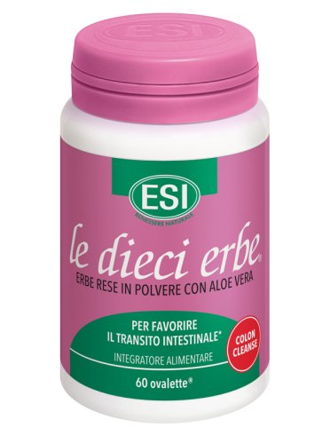 Esi le dieci erbe colon cleanse - integratore per la regolarità intestinale - 60 ovalette