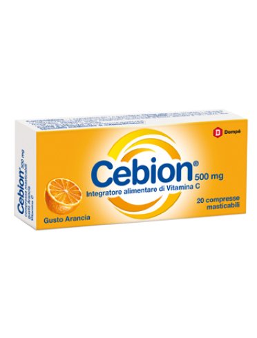 Cebion - integratore di vitamina c 500 mg gusto arancia - 20 compresse masticabili