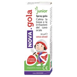Nova Gola Junior - Spray Gusto Fragola per la Difese delle Vie Respiratorie - 30 ml