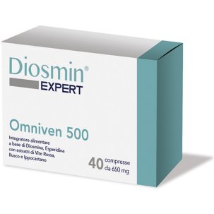 Diosmin Expert Omniven 500 - Integratore per Gambe Pesanti e Gonfie - 40 Compresse 