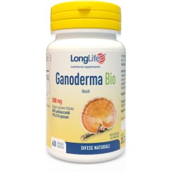 LongLife Ganoderma Bio 500 mg - Integratore per Difese Immunitarie - 60 Capsule