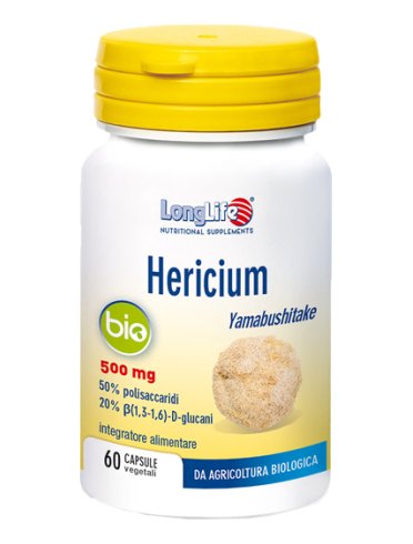 Longlife hericium bio 500 mg - integratore digestivo - 60 capsule