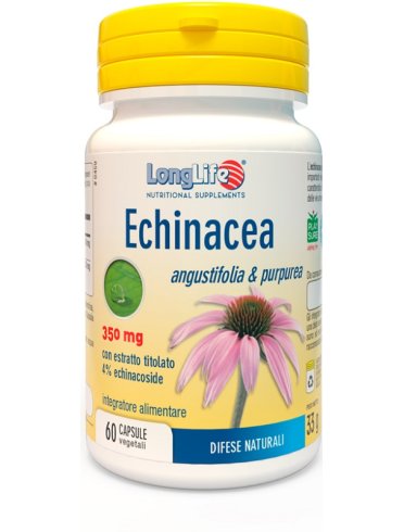 Longlife echinacea 350 mg - integratore difese immunitarie - 60 capsule vegetali