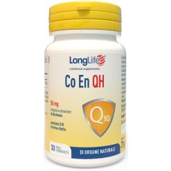 LongLife Co En QH 50 mg - Integratore di Coenzima Q10 - 30 Perle