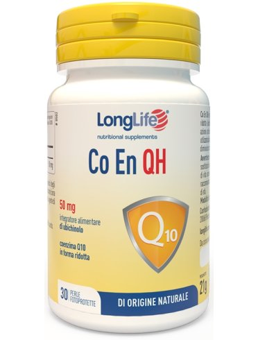 Longlife co en qh 50 mg - integratore di coenzima q10 - 30 perle