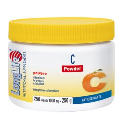 LongLife C Powder - Integratore di Vitamina C Antiossidante - Polvere 250 g