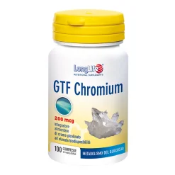 LongLife GTF Chromium 200 mcg - Integratore per il Metabolismo del Glucosio - 100 Compresse