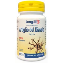 LongLife Artiglio del Diavolo 500 mg - Integratore per la Funzionalità Articolare - 60 Capsule