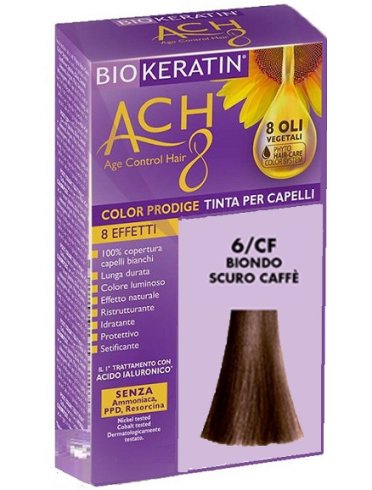 Biokeratin ach8 color prodige 6/cf biondo scuro caffe'