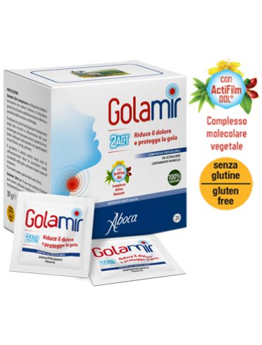 Aboca golamir 2act - trattamento anti-infiammatorio del cavo orofaringeo - 20 compresse orosolubili