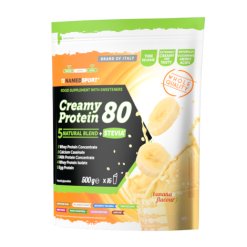 Named Sport Creamy Protein 80 Gusto Banana - Integratore per Massa Muscolare - 500 g