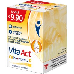 Vita Act Calcio + Vitamina D Integratore Ossa e Denti 60 Compresse