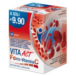 Vita Act Ferro + Vitamina C Integratore Antiossidante 60 Capsule
