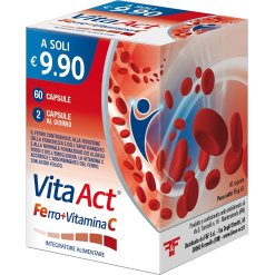 Vita Act Ferro + Vitamina C Integratore Antiossidante 60 Capsule