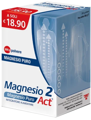 Magnesio 2 act integratore magnesio puro 300 g Magnesio 2 act integratore magnesio puro 300 g