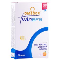 Omegor Twinefa - Integratore di Omega 3 e Vitamina E - 60 Capsule