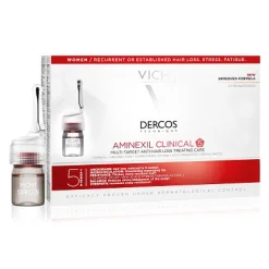 Vichy Dercos Aminexil Intensive 5 - Trattamento Anti-Caduta Capelli Donna - 21 Fiale