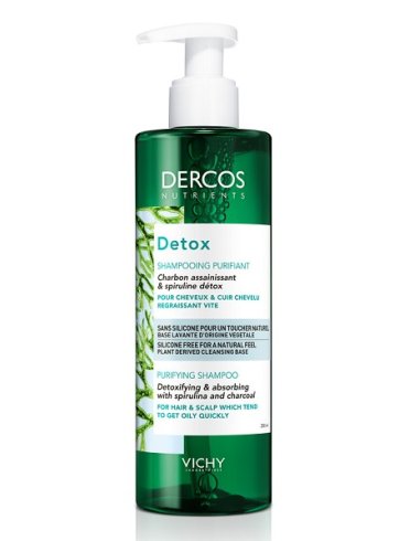 Vichy dercos nutrients - shampoo detox purificante per capelli grassi - 250 ml