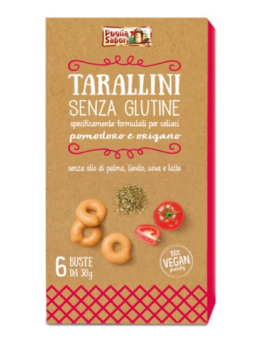Puglia sapori tarallini pomodoro e origano senza glutine 180g