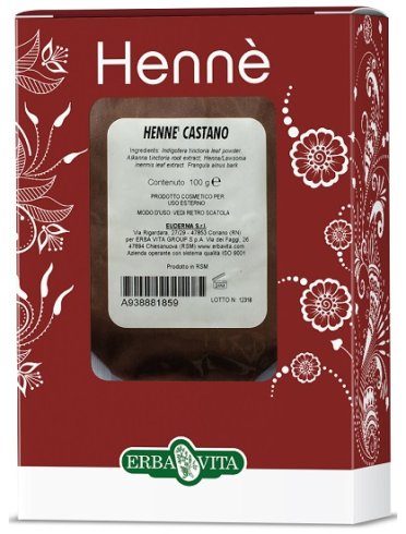 Henne colorante capelli castano 100 g