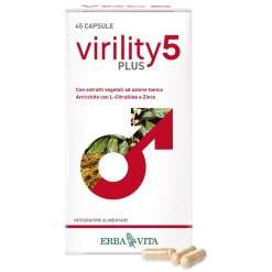 Virility 5 Plus - Integratore per Disfunzione Erettile - 45 Capsule