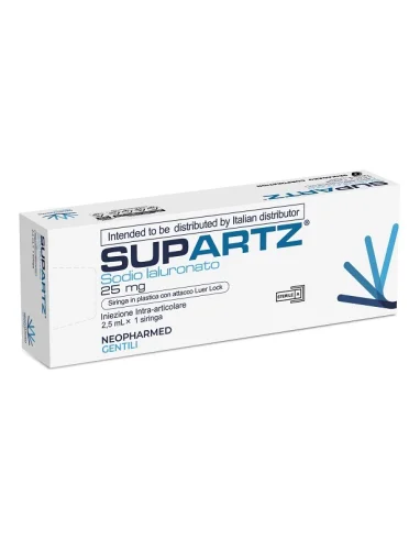 Siringa preriempita intra-articolare supartz acido ialuronico 25 mg 2,5 ml 5 pezzi