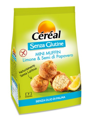 Cereal mini muffin limone e semi di papavero 7 monoporzioni
