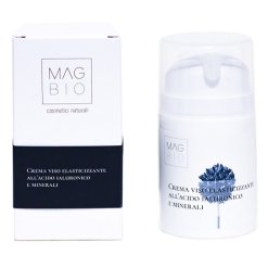 MAGBIO CREMA IDRATANTE VISO MALVA E VITAMINA F PER PELLE SECCA AIRLESS PLASTICA BIANCO 50 ML