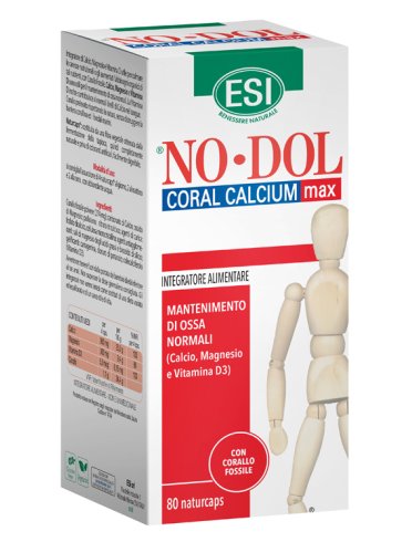 Esi no dol coral calcium max - integratore per il metabolismo osseo - 80 capsule Esi no dol coral calcium max - integratore per il metabolismo osseo - 80 capsule