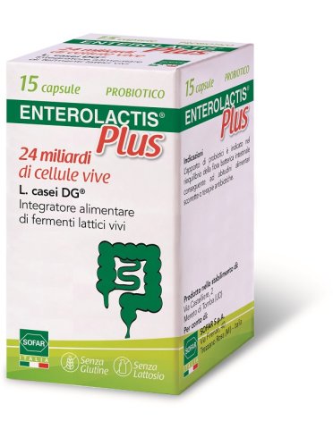 Enterolactis plus - integratore di fermenti lattici - 15 capsule