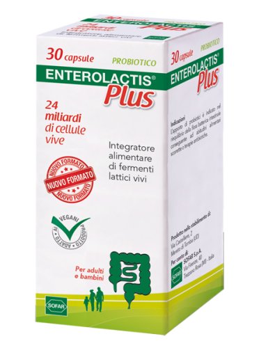 Enterolactis plus - integratore di fermenti lattici - 30 capsule