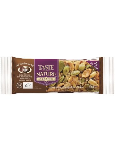 Taste of nature barretta al cocco con cioccolato fondente bio 40 g