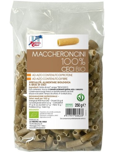 Maccheroncini ceci 100% bio Maccheroncini ceci 100% bio