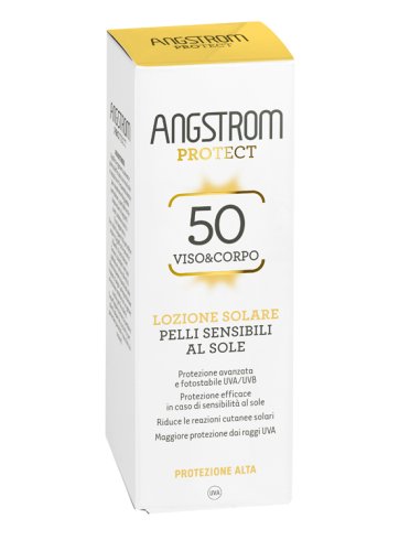 Angstrom protect - lozione solare viso e corpo per pelle sensibile con protezione molto alta spf 50 - 100 ml