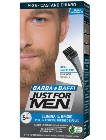 Just for men colorante  barba & baffi m25 castano chiaro