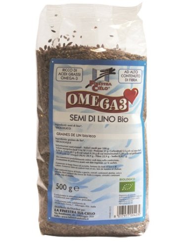 Fsc omega3 semi di lino bio ad alto contenuto di fibra 500 g